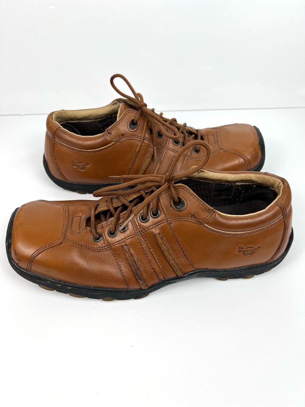 Dr. Martens 8A99 Jim Mens US 11 Air Cushion Sole Brown Leather Lace Up Shoes Y2K